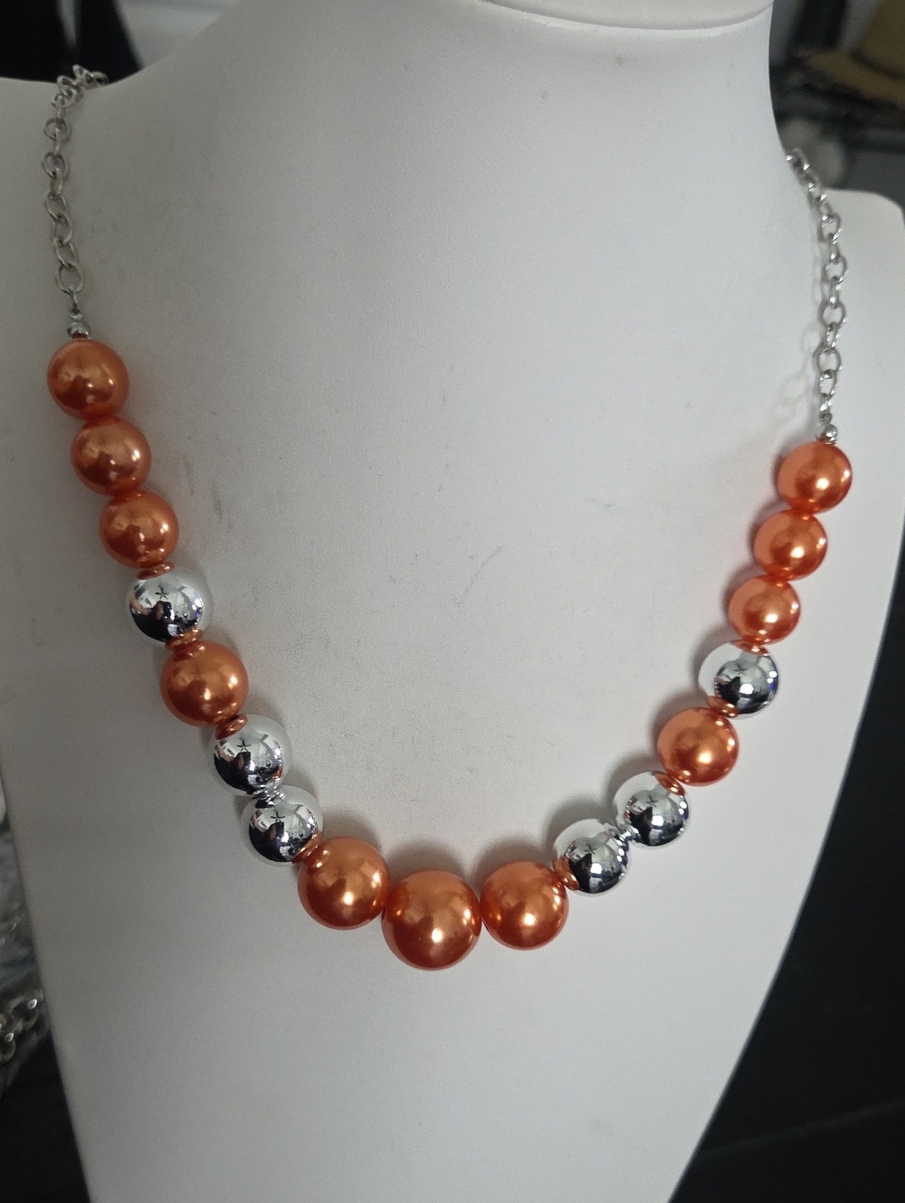 Paparazzi Beaded Orange Necklace NWT